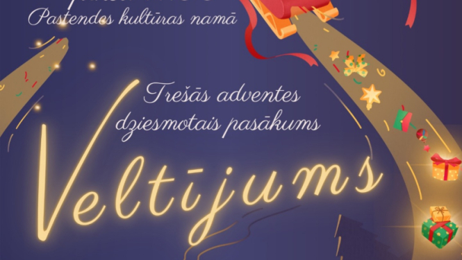 Trešās adventes dziesmotā pasākuma Veltījums afiša