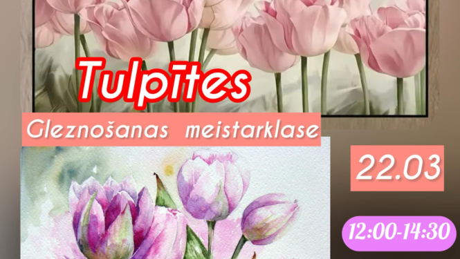 Tulpju gleznošanas meistarklase