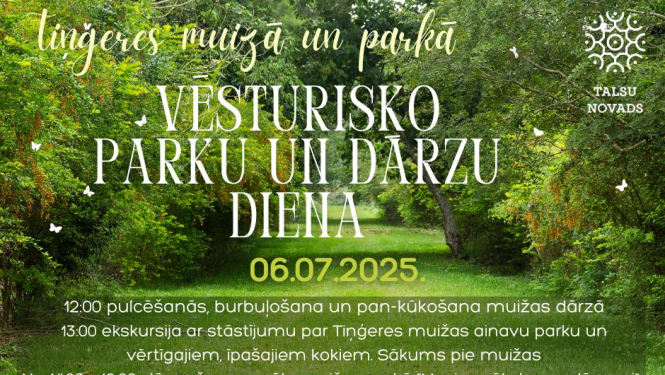 Vēsturisko parku un dārzu dienas afiša