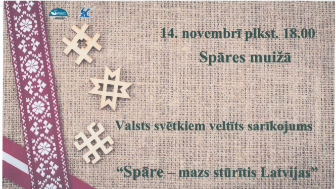 Valsts svētkiem veltīts sarīkojums Spārē afiša