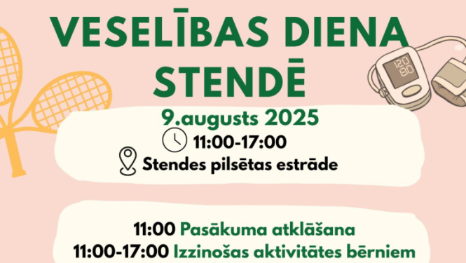 Veselības diena Stendē afiša