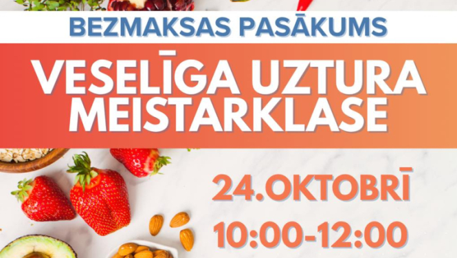 Veselīga uztura meistarklases afiša