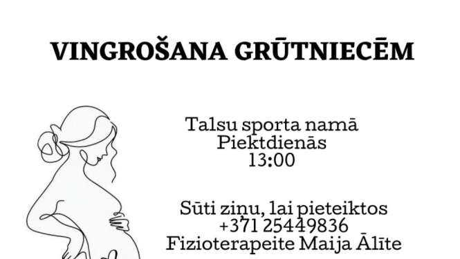 Vingrošanas grūtniecēm afiša
