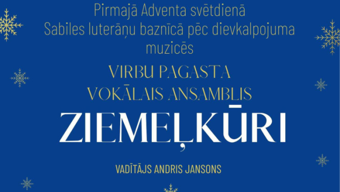 Vokālā ansambļa Ziemeļkūri koncerta afiša