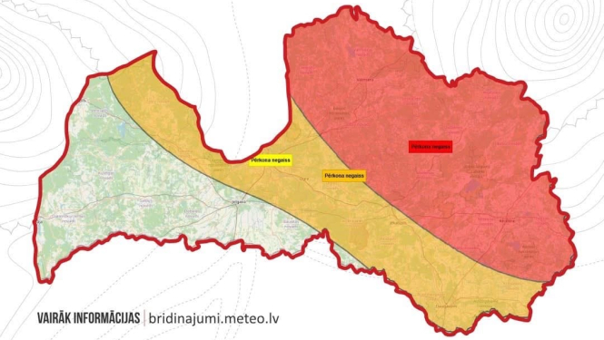 Brīdinājums par postošu negaisu – aicinām ievērot piesardzību arī Talsu novadā