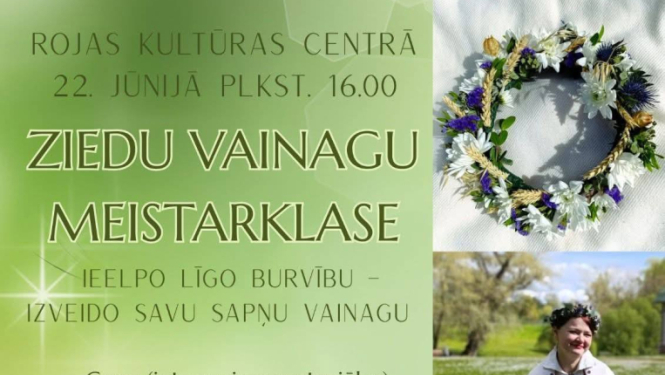 Ziedu meistarklase Rojas Kultūras centrā