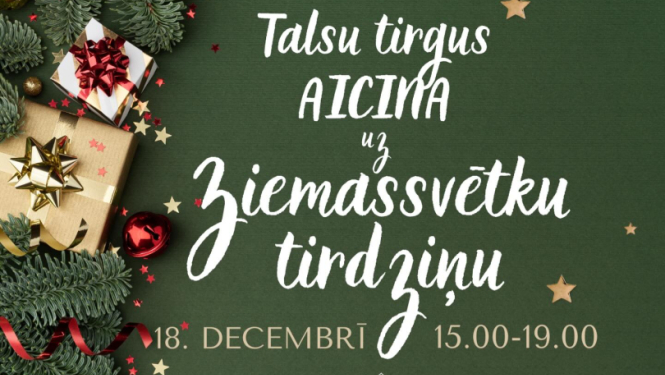 Ziemassvētku tirdziņa Talsos afiša