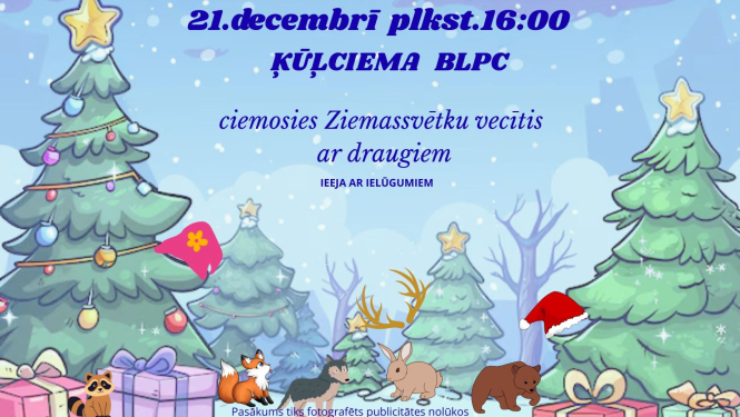 Ziemassvētku vecītis ciemojas Ķūļciemā afiša