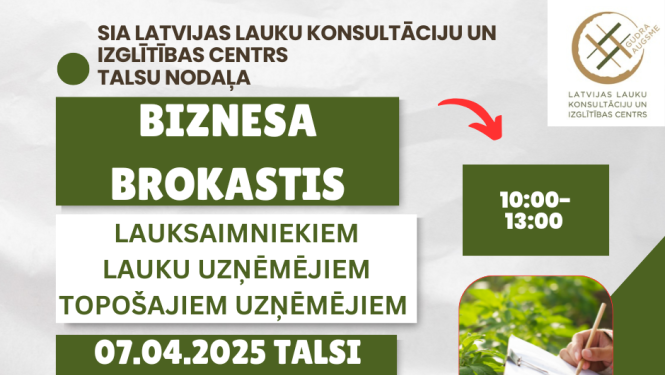 Biznesa brokastis Talsos