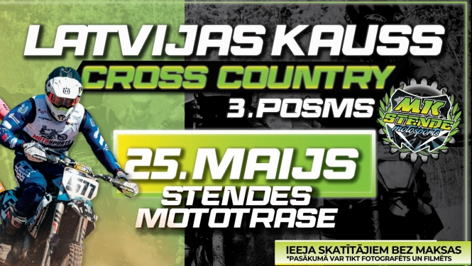 Latvijas čempionāta un kausa trešais posms Cross Country