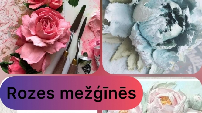Galerija ART gleznošanas meistarklase „Rozes mežģīnēs”
