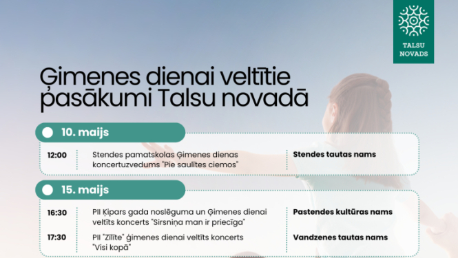 Ģimenes dienas pasākumi Talsu novadā