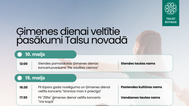 Ģimenes dienas pasākumi Talsu novadā