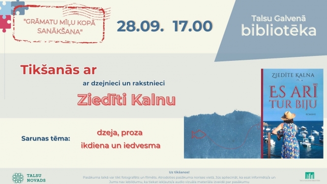 Grāmatu mīļu kopā sanākšana. Tikšanās ar Ziedīti Kalnu