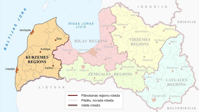kurzeme karte