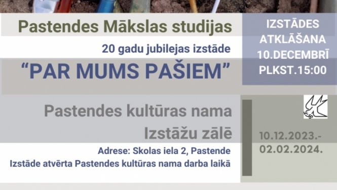 Pastendes Mākslas studijas 20 gadu jubilejas izstādes atklāšana