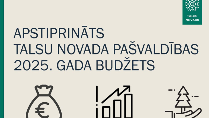 Apstiprināts Talsu novada pašvaldības 2025. gada budžets