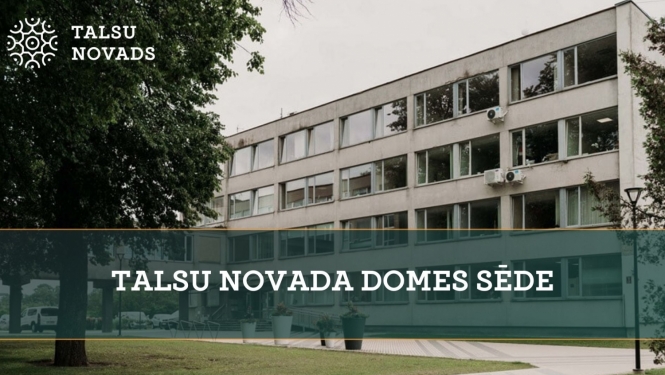 Talsu novada domes sēdes baneris