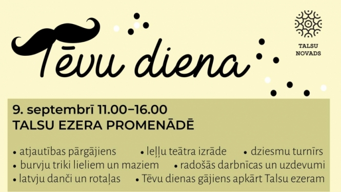 Tēva dienas pasākumi Rojā un Talsos