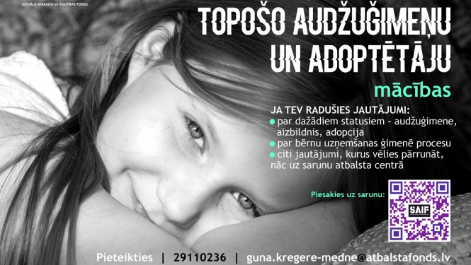 Topošo audžuģimeņu un adoptētāju mācības 5. oktobrī