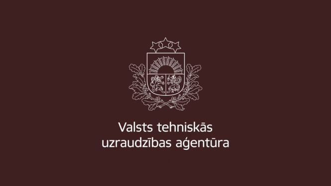 Traktoru tehniskā apskate. Valsts tehniskās uzraudzības aģentūras (VTUA) logo