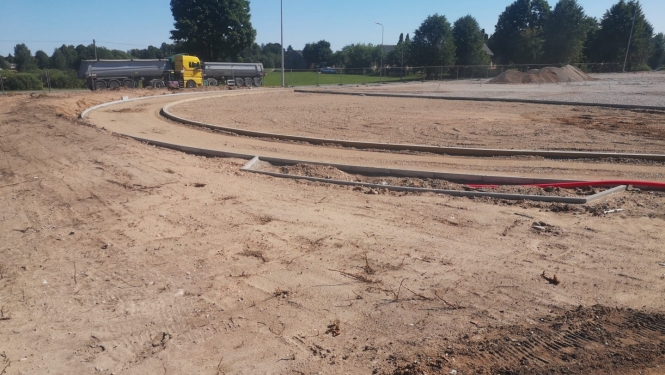 Valdemārpils stadiona būvdarbi