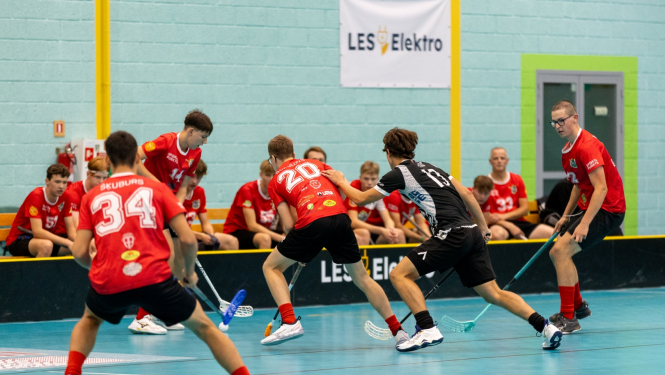 1. līgas spēle florbolā