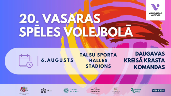 20. vasaras spēles volejbolā Talsos