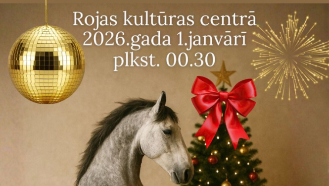 Jaunā gada disko nakts Rojā afiša