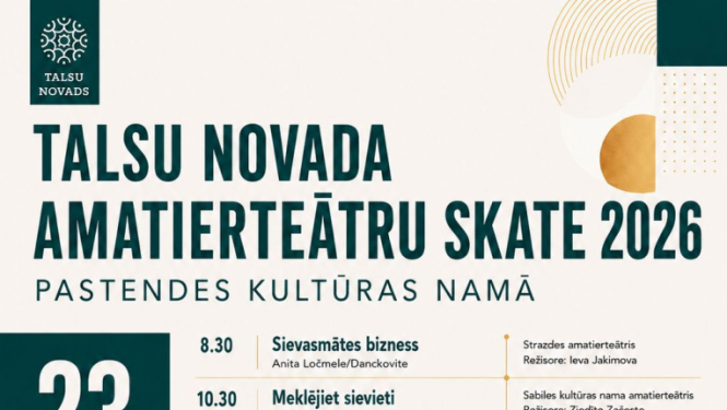 Talsu novada amatierteātru skates afiša