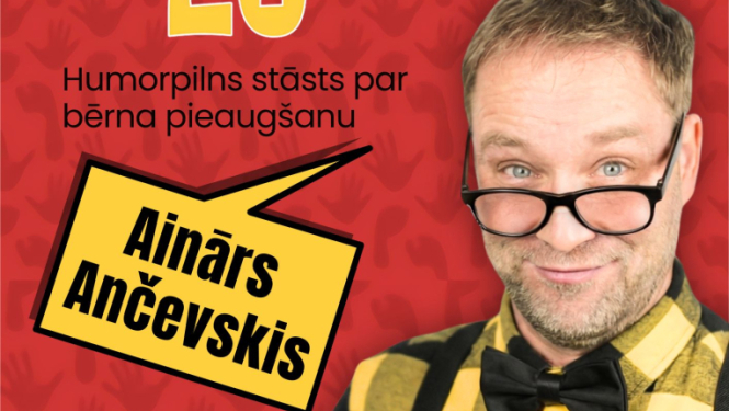 Stāvizrādes afiša. Tētis pēc 20 gadiem