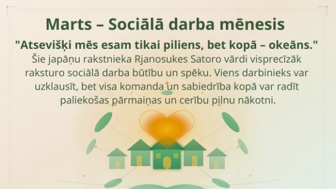 Sveiciens sociālā darba mēnesī
