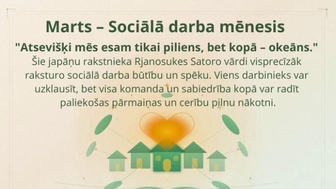 Apsveikums sociālā darba mēnesī