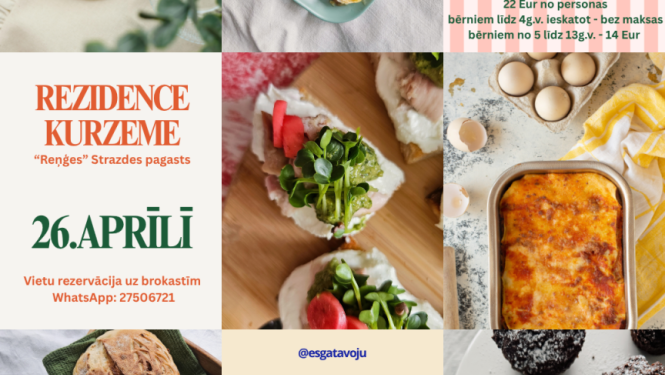 Brivdienu brokastu Rezidencē Kurzeme afiša