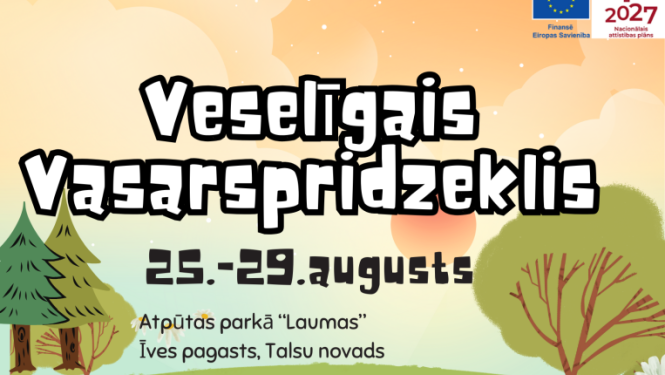 Sportiskā un radošā diennakts nometne „Veselīgais Vasarspridzeklis „Laumās"– noslēdzam vasaru"