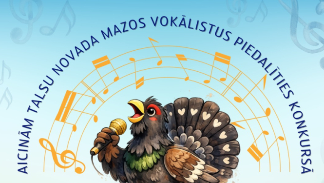 Aicinām Talsu novada jaunos dziedātājus pieteikties mazo vokālistu konkursam „Dungo mednīt`s Dundagā 2026”!
