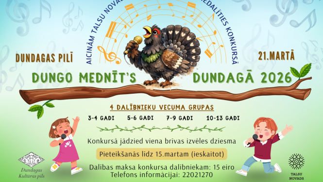 Dungo mednīts Dundagā 2026 pasākuma afiša