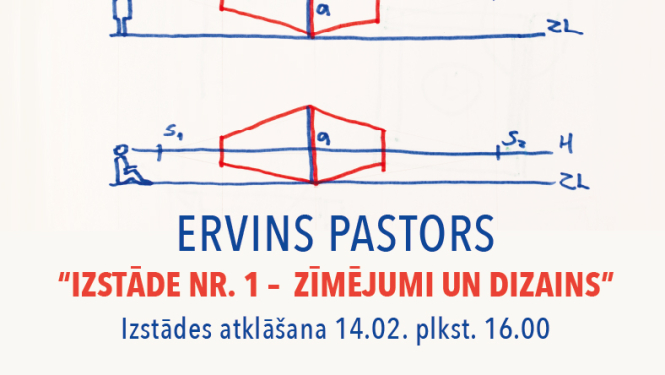 Ervīna Pastora izstādes atklāšanas afiša