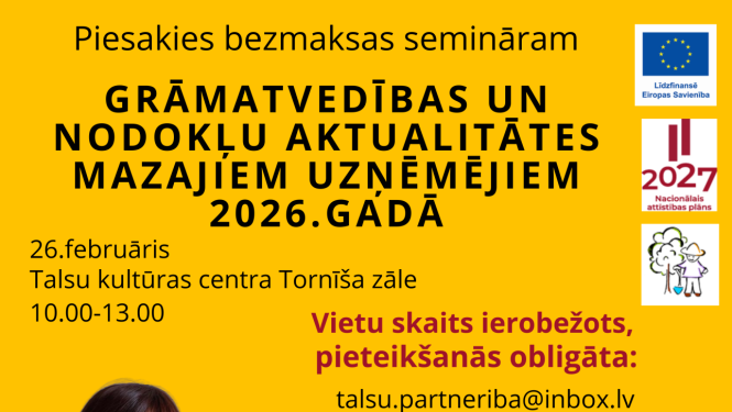 Grāmatvedības semināra afiša