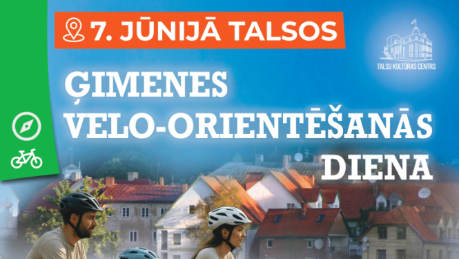 Ģimenes velo orientēšanās dienas afiša