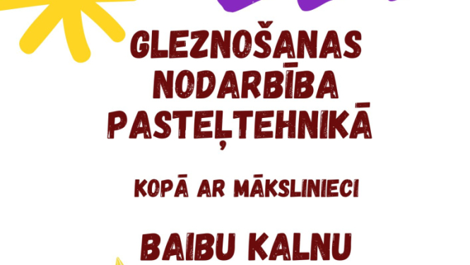 Gleznošanas nodarbības afiša