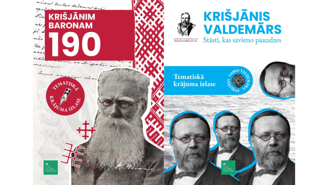 Godinot Valdemāru un Baronu: Talsu Galvenajā bibliotēkā apskatāmas tematiskās krājuma izlases