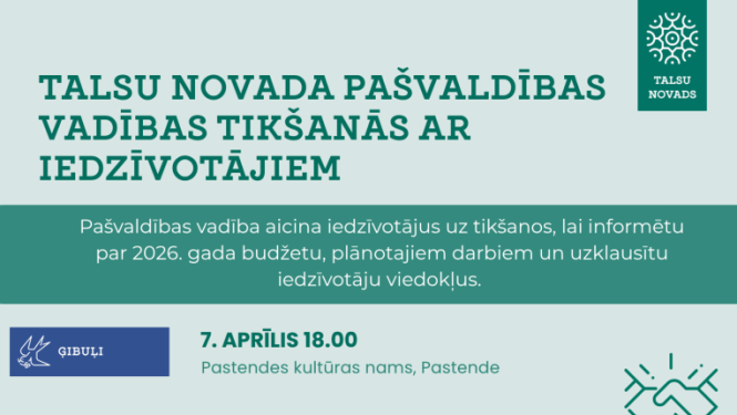 Vadības tikšanās ar iedzīvotājiem afiša 