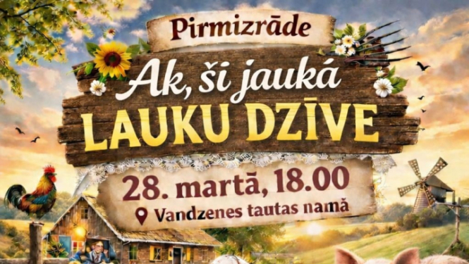 Izrādes Ak šī jaukā lauku dzīve afiša