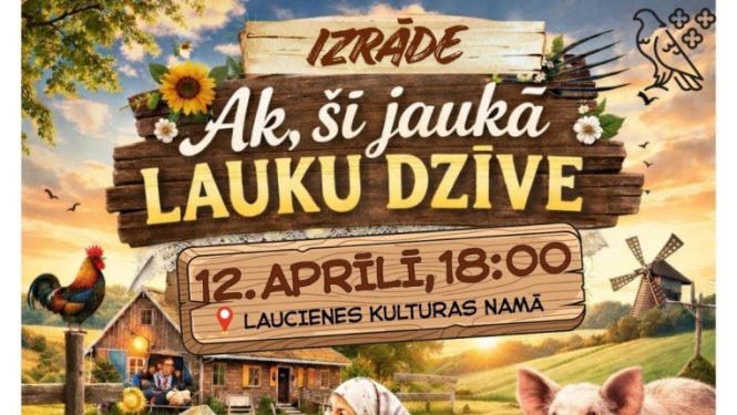 Izrādes Ak šī jaukā lauku dzīve afiša