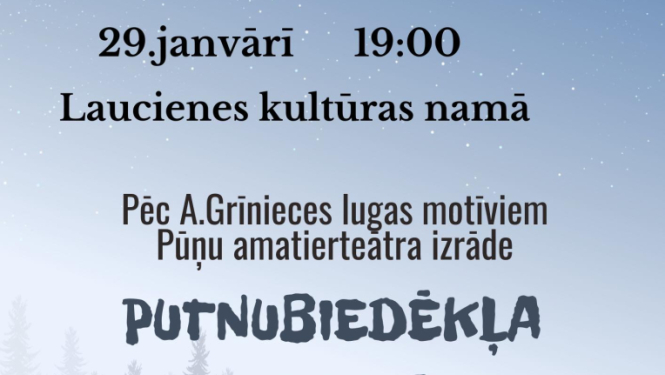Izrādes Putnubiedēkļa Ziemassvētki afiša