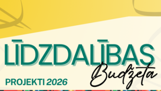 Līdzdalības budžeta projektu iesniegšanas plakāts