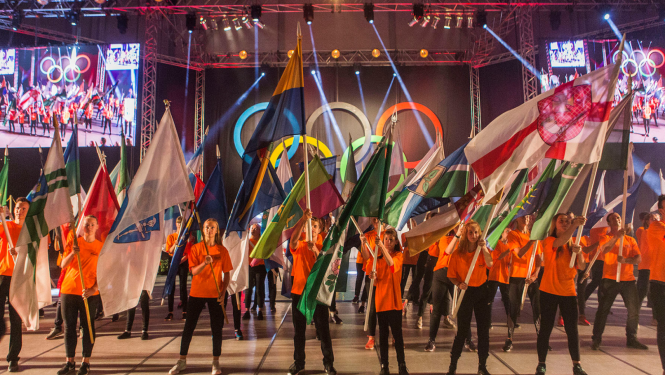 Latvijas Jaunatnes olimpiādes 2026 lāpas ceļojuma attēls