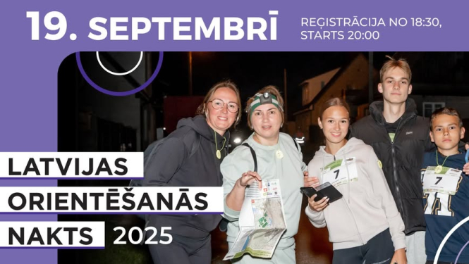 Latvijas orientēšanās nakts šogad norisināsies arī Talsos