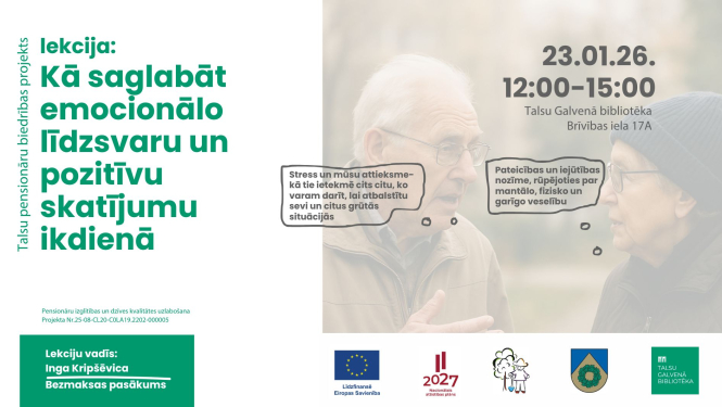 Lekcijas pensionāriem afiša